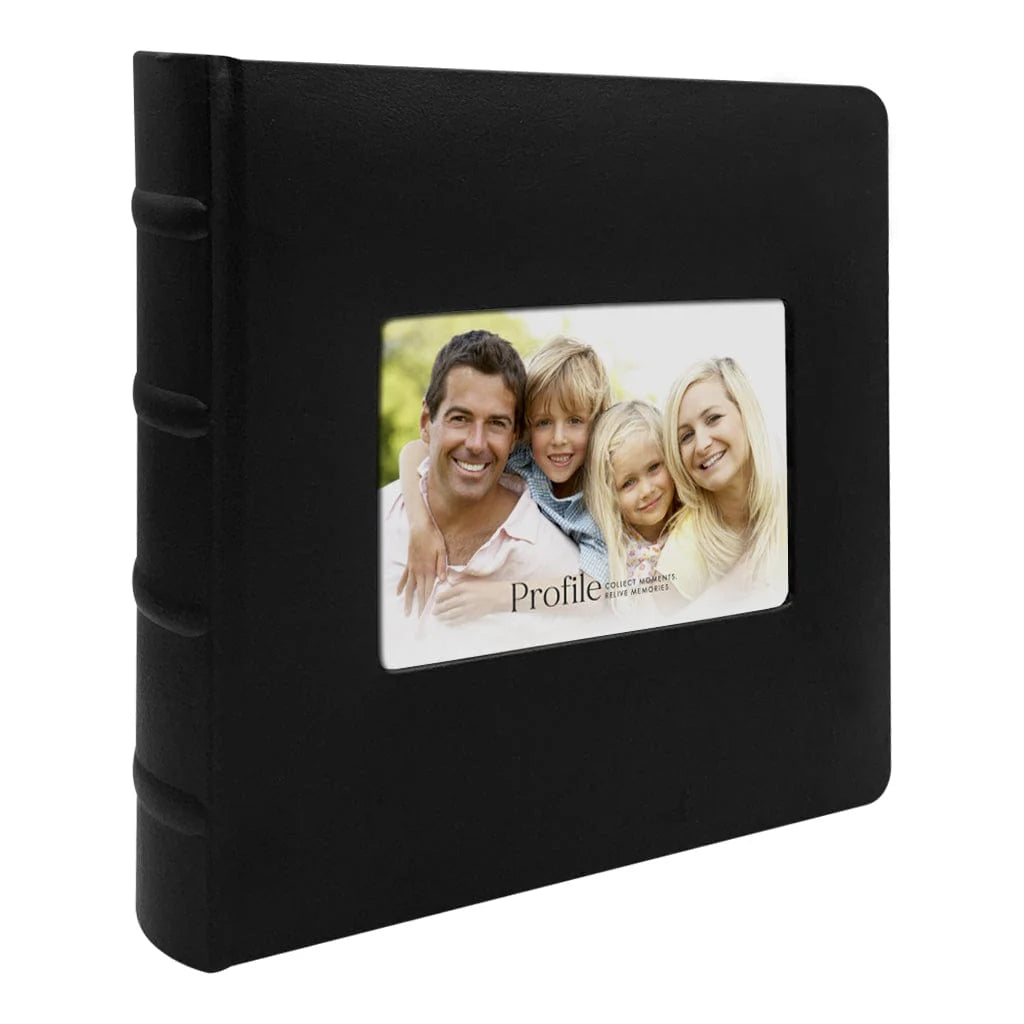 Profile PRESTIGE Black Leather 4x6 Slip-In Photo Album PRE-ORDER