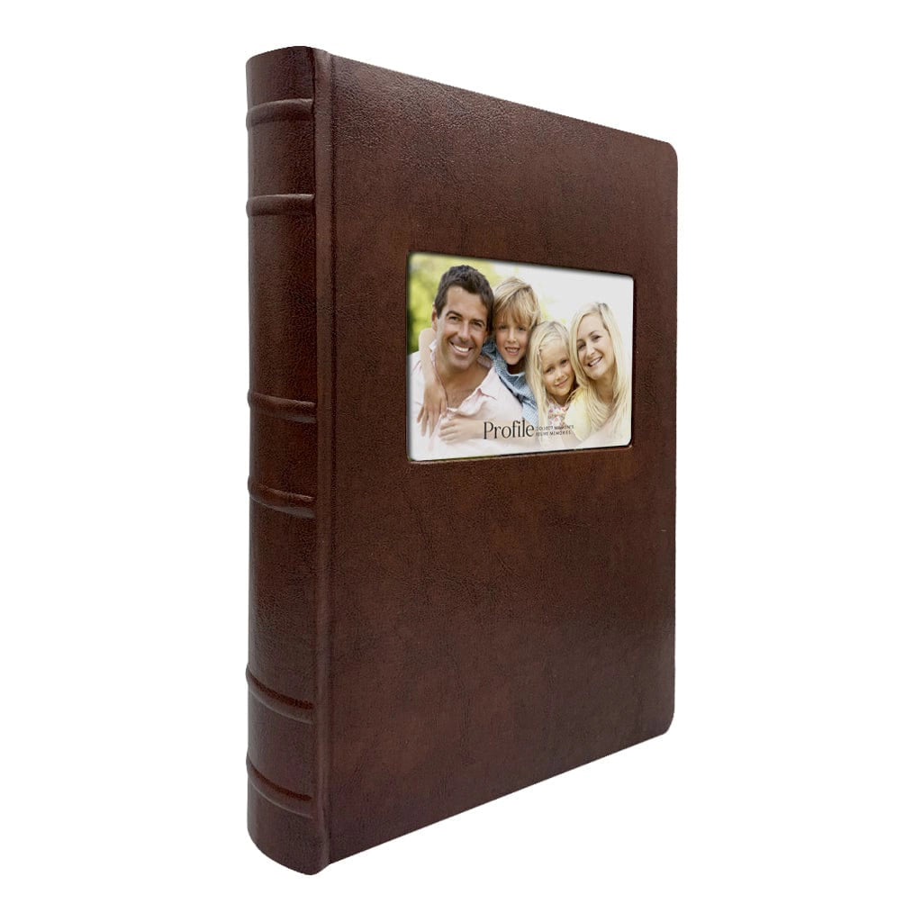 Profile PRESTIGE Coffee Brown Leather 4x6 Slip-In Photo Album PRE-ORDER