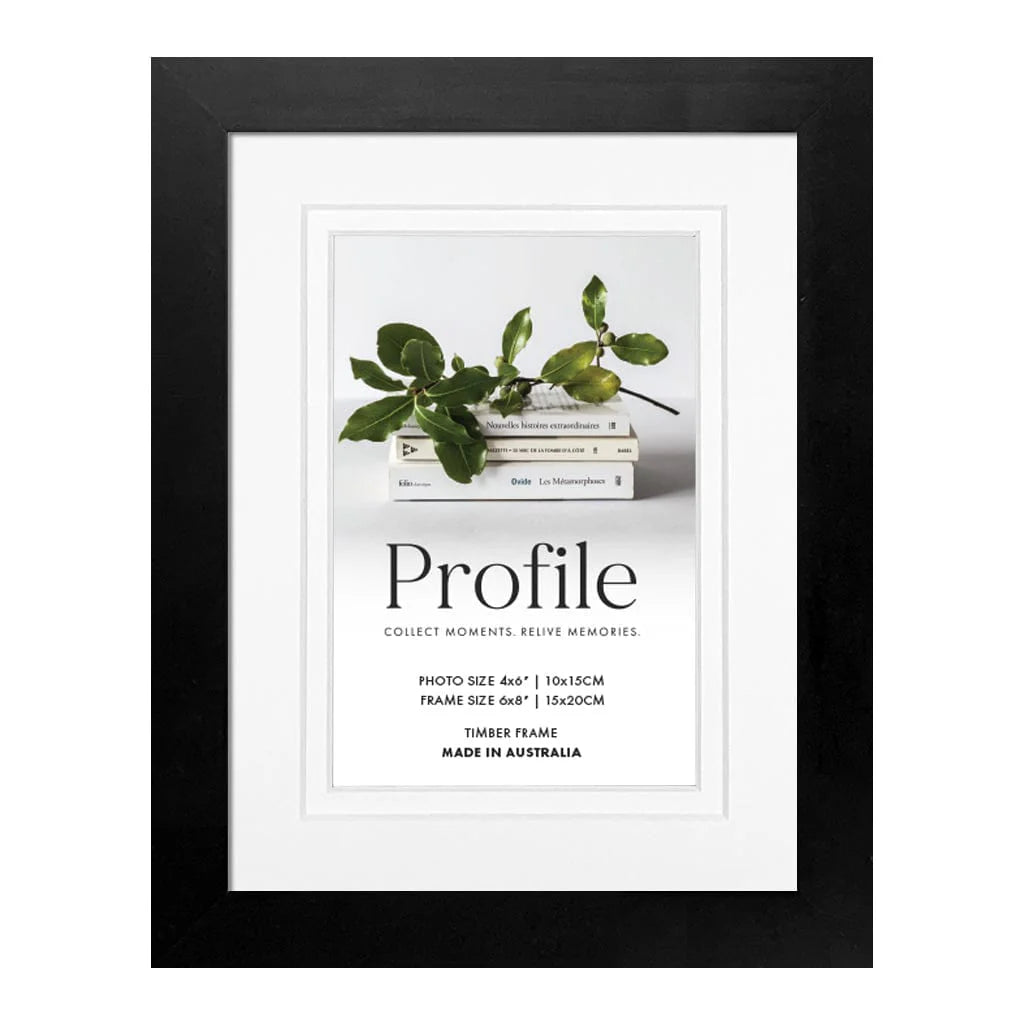 Profile Elegant Deluxe Timber Photo Frame Black