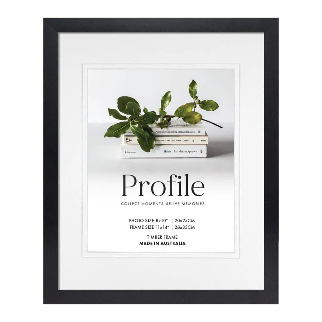 Profile Elegant Deluxe Timber Photo Frame Black