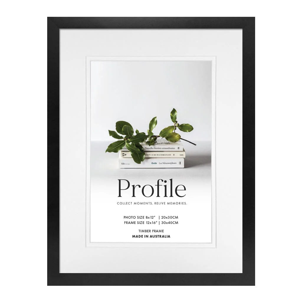 Profile Elegant Deluxe Timber Photo Frame Black