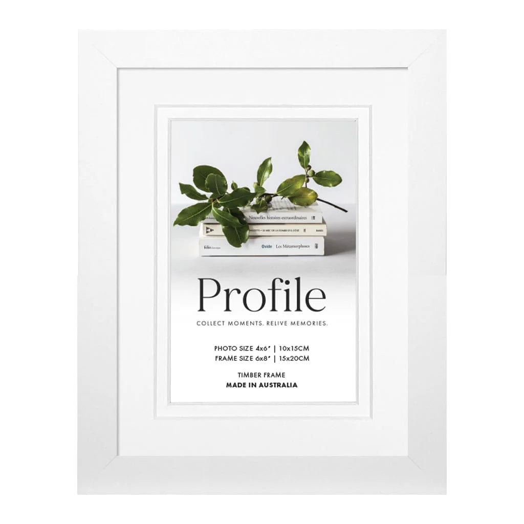 Profile Elegant Deluxe Timber Photo Frame White