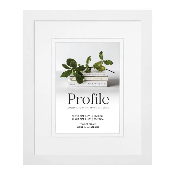 Profile Elegant Deluxe Timber Photo Frame White