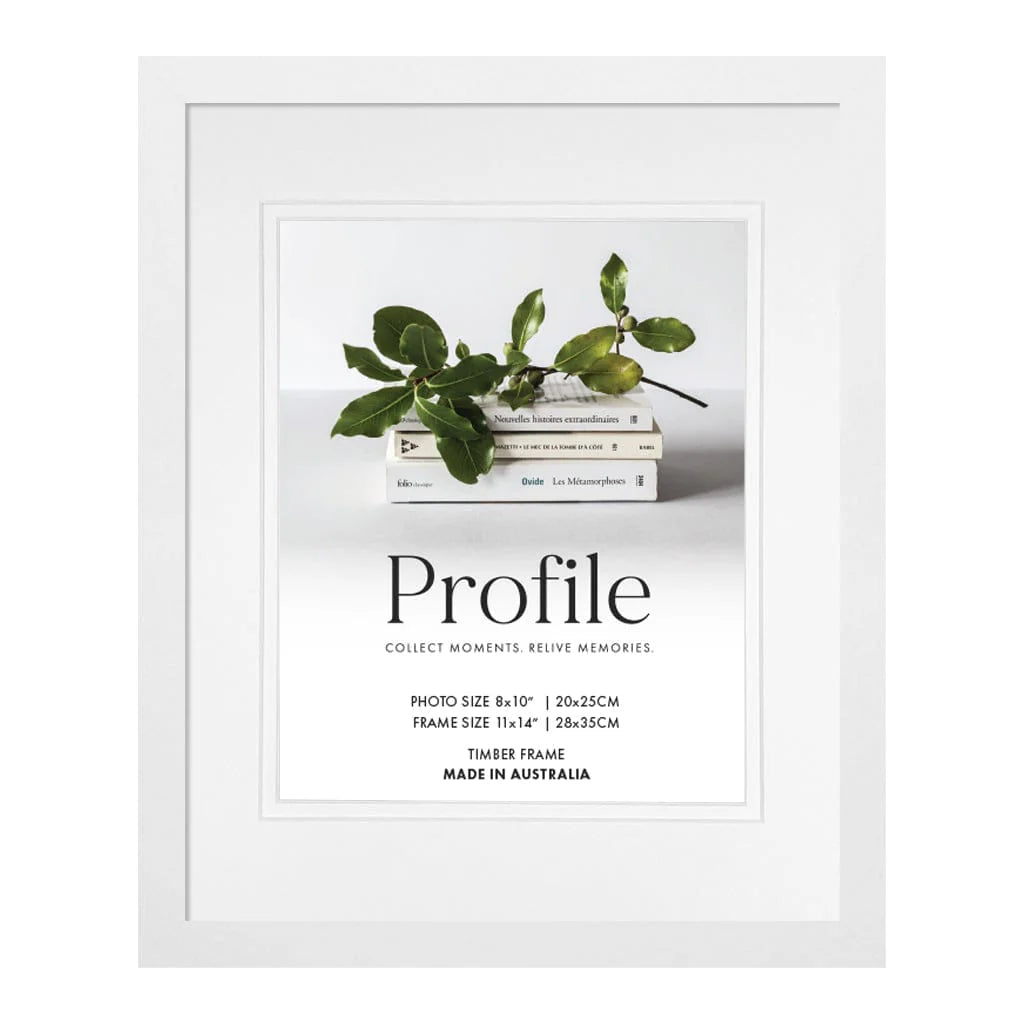 Profile Elegant Deluxe Timber Photo Frame White