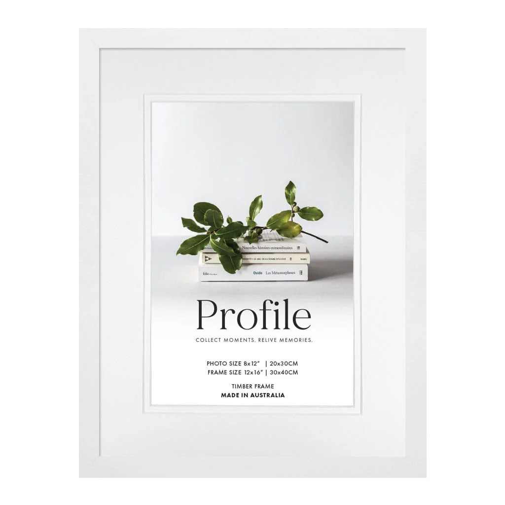 Profile Elegant Deluxe Timber Photo Frame White