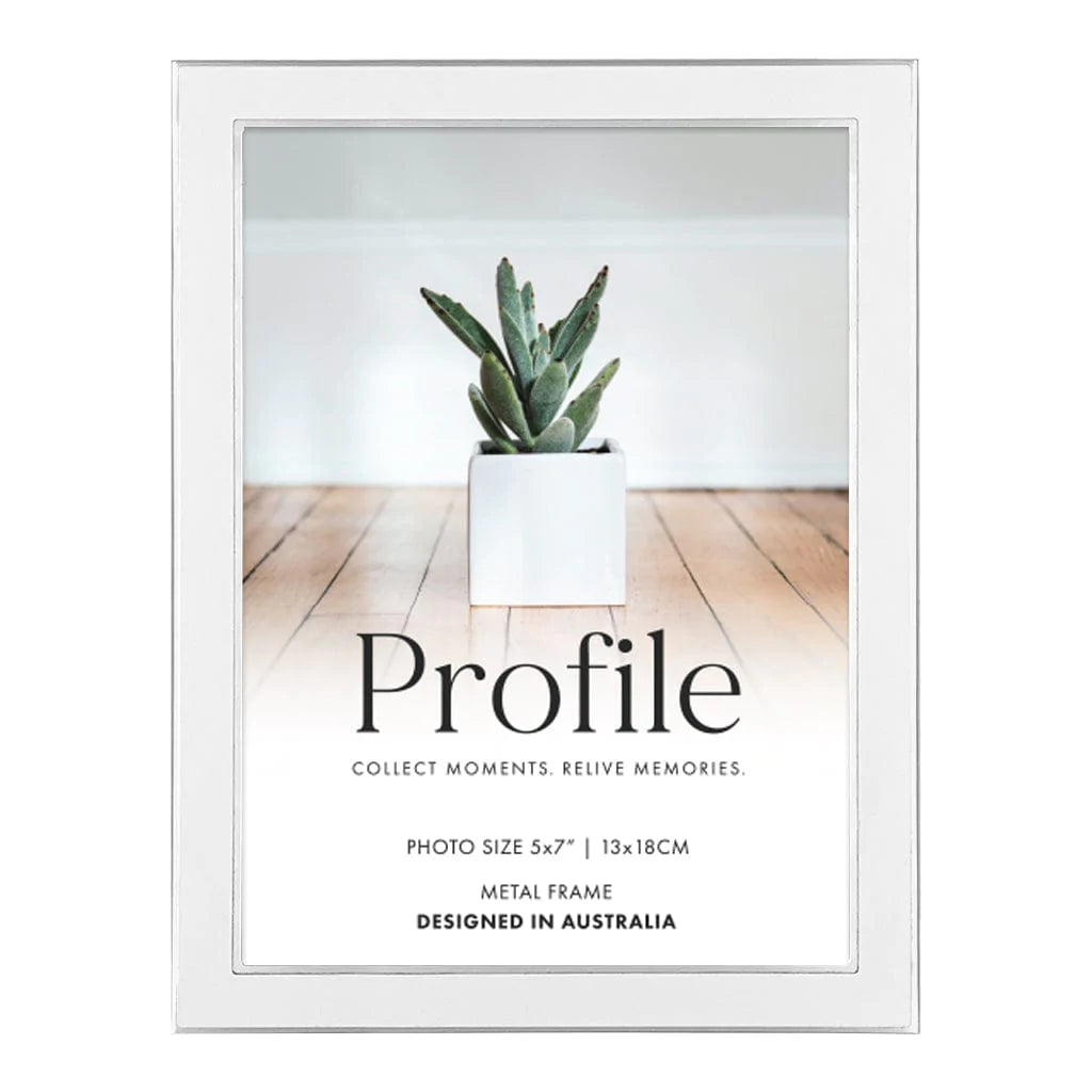 Profile Eternal White Metal Photo Frame